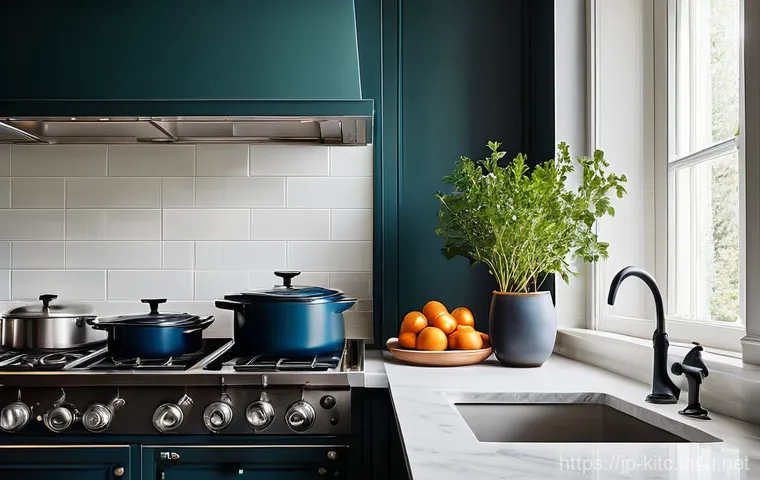 최고의 고급 냄비 브랜드 비교 - A bright, candid scene capturing a happy family (mother, father, and a child aged around 5-7, all dr...