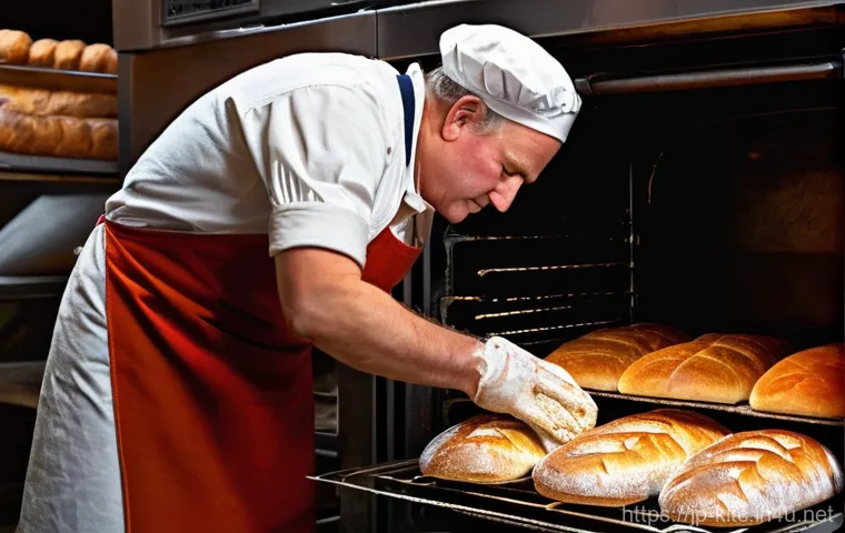 전기오븐과 가스오븐의 차이 - **Prompt:** A cheerful woman in a clean apron, gently holding a cooling rack with a perfectly baked,...