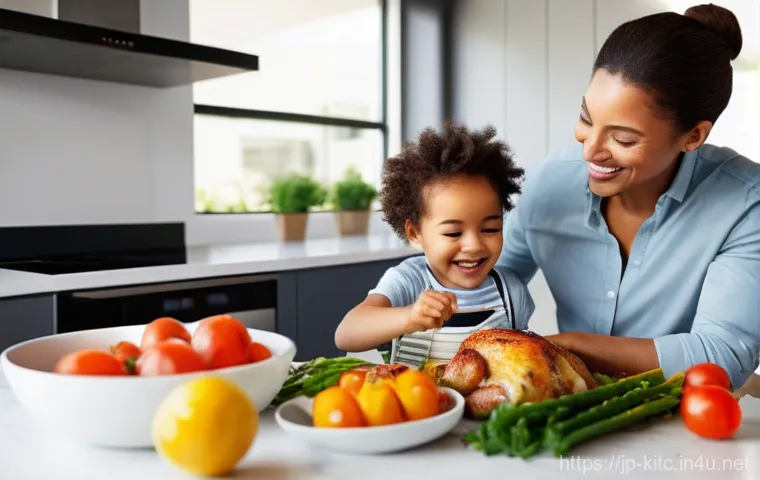 전기오븐과 가스오븐의 차이 - **Prompt:** A skilled baker, wearing a flour-dusted apron and thick oven mitts, is carefully pulling...