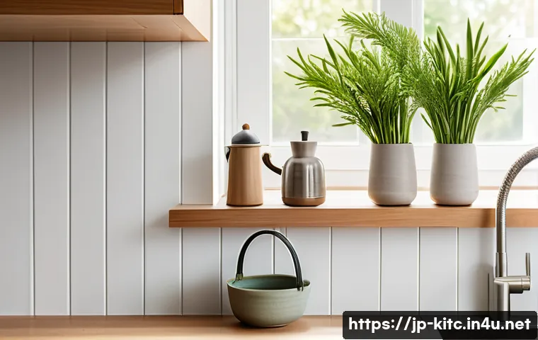 친환경 소재의 주방 행주 추천 - A cozy, modern Japanese kitchen scene featuring natural linen kitchen towels hanging neatly on simpl...