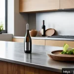 최신 디자인의 와인오프너 비교 - A sleek, modern lever-style wine opener made of brushed stainless steel with a minimalist design, pl...